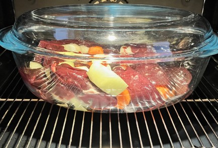 Фото шага рецепта Полента с печенью индейки и овощами 191363 шаг 8  