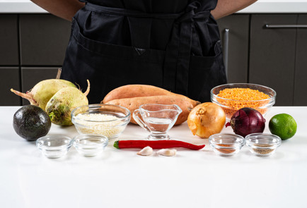 Фото шага рецепта Постные котлеты из батата с чечевицей 191254 шаг 1  