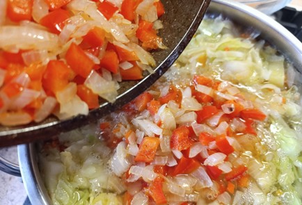 Фото шага рецепта Постные щи с молодым горошком 190874 шаг 13  