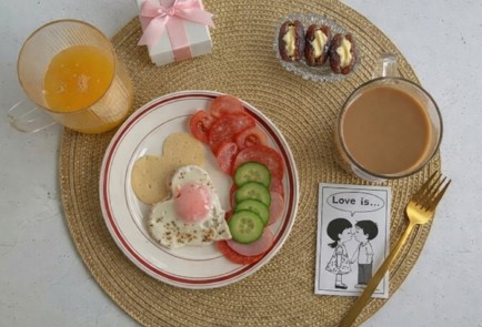 Фото шага рецепта Простой романтический завтрак к 14 февраля 191273 шаг 17