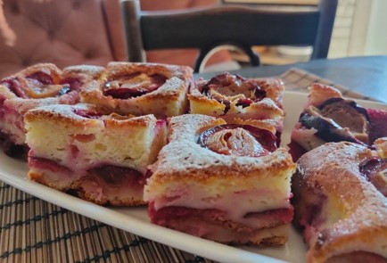 Фото шага рецепта Простой сливовый пирог 174415 шаг 15  