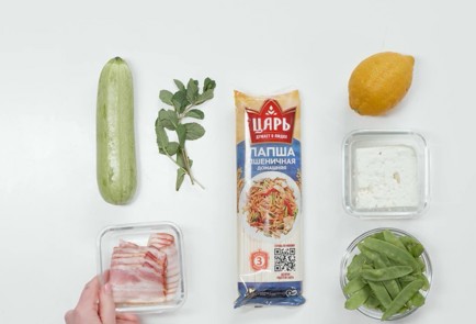 Фото шага рецепта Пшеничная лапша с кабачками и фетой 173476 шаг 1  