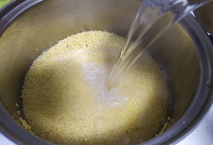 Фото шага рецепта Пшенная каша с томленым нектарином 189723 шаг 1