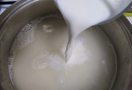 Фото шага рецепта Пшенная каша с томленым нектарином 189723 шаг 5