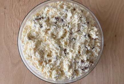 Фото шага рецепта Пудинг на манке с изюмом запеченный в духовке 174087 шаг 9  