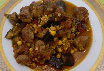 Фото шага рецепта Рагу из баранины с баклажанами 186727 шаг 10