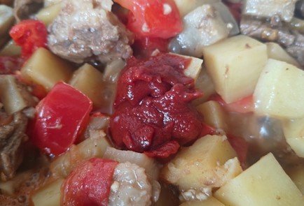 Фото шага рецепта Рагу с говядиной и белыми баклажанами 190144 шаг 14  