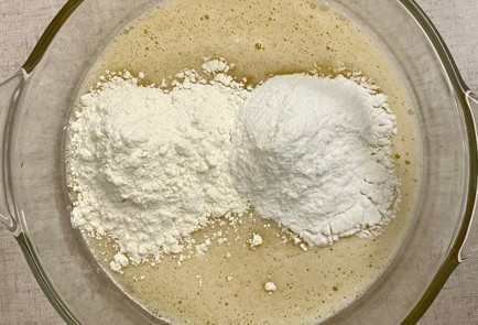 Фото шага рецепта Рисовобанановые вафли с зеленой матчей 191014 шаг 3  