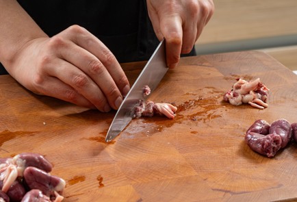 Фото шага рецепта Ризотто из полбы с куриными сердечками 175703 шаг 3  