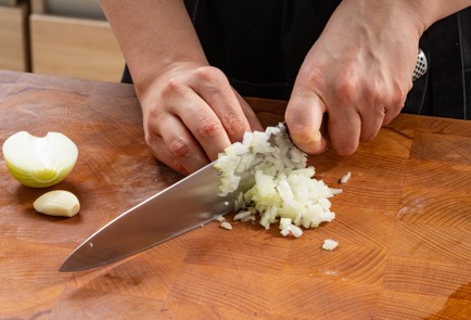 Фото шага рецепта Ризотто из полбы с куриными сердечками 175703 шаг 5  