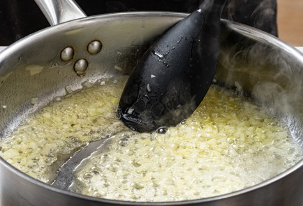 Фото шага рецепта Ризотто из полбы с куриными сердечками 175703 шаг 6  