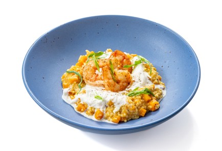 Фото шага рецепта Ризотто из пшена с тыквой и креветками 175704 шаг 11  