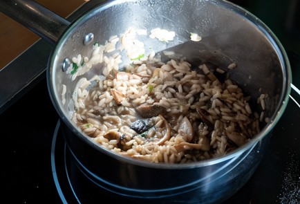 Фото шага рецепта Ризотто с белыми грибами Кристиана Лоренцини 138607 шаг 10  