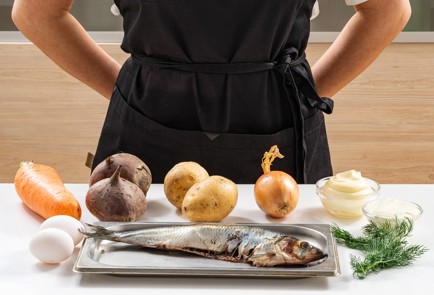 Фото шага рецепта Рулет Селедка под шубой 187798 шаг 1  