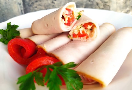 Фото шага рецепта Рулетики из ветчины 189199 шаг 10  