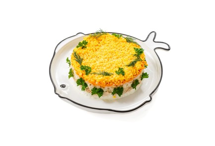 Фото шага рецепта Рыбный салат Мимоза 187831 шаг 12  