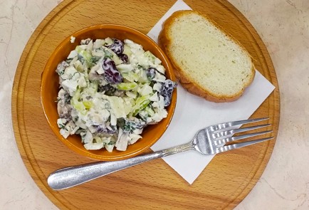 Фото шага рецепта Салат из цветной капусты с шампиньонами и фасолью 187001 шаг 11  