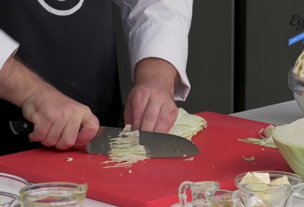 Фото шага рецепта Салат из капусты с аджикой орехами и молодым сыром 151580 шаг 1  