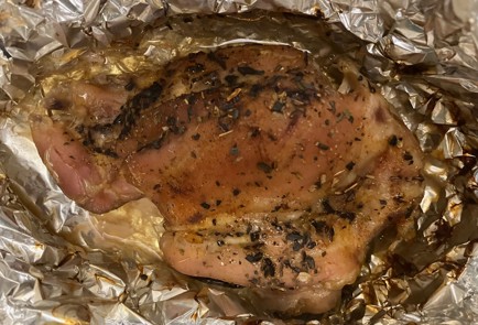 Фото шага рецепта Салат из кролика с кабачком 189748 шаг 7  