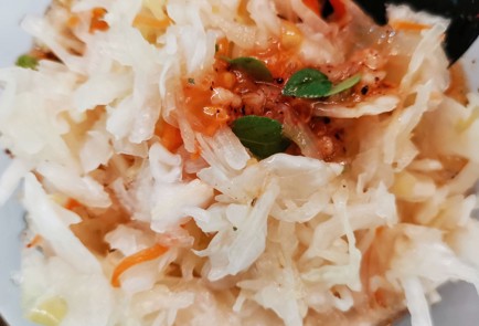 Фото шага рецепта Салат из квашеной капусты с пряными специями и базиликом 152678 шаг 8  