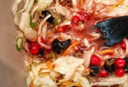 Фото шага рецепта Салат из квашеной капусты с ягодами 174440 шаг 9  