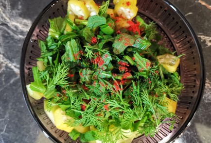 Фото шага рецепта Салат из маринованной бамии 173585 шаг 8  