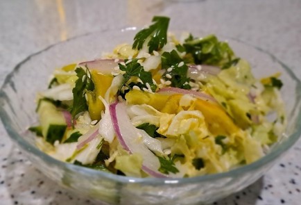 Фото шага рецепта Салат из пекинской капусты 190573 шаг 11  