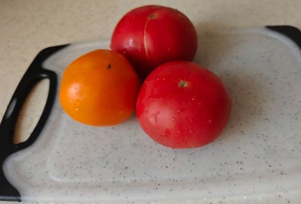 Фото шага рецепта Салат из помидоров к мясу 190233 шаг 1  