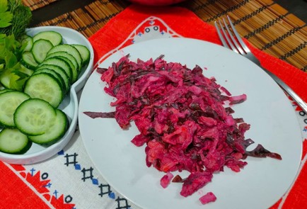 Фото шага рецепта Салат из свеклы моркови и морской капусты 191355 шаг 9  