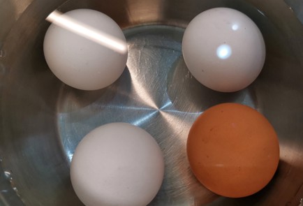 Фото шага рецепта Салат из тунца с яйцами и базиликом 152565 шаг 1  