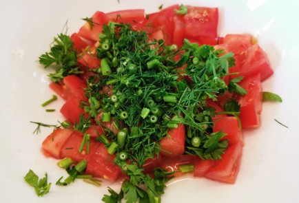 Фото шага рецепта Салат из жареных баклажанов 186787 шаг 9  