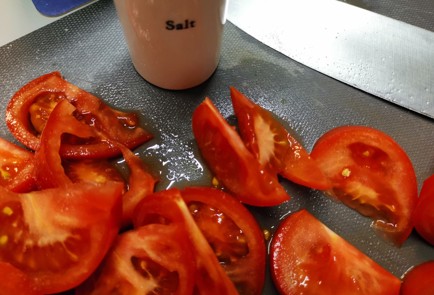 Фото шага рецепта Салат с бурратой 188778 шаг 5  