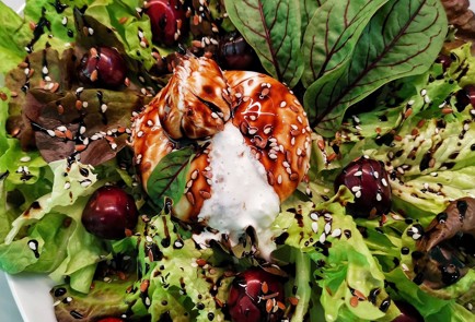 Фото шага рецепта Салат с черешней и сыром буррата 173886 шаг 10  