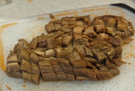 Фото шага рецепта Салат с гребешками и запеченными овощами 191213 шаг 4  