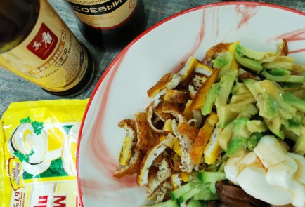 Фото шага рецепта Салат с грибами и яйцом 189099 шаг 9  