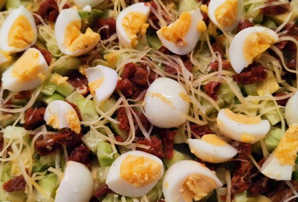 Фото шага рецепта Салат с грибами шимеджи и базиликом 152662 шаг 7  