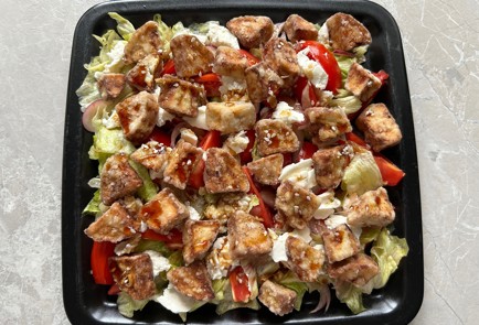 Фото шага рецепта Салат с хрустящими баклажанами 187058 шаг 11  