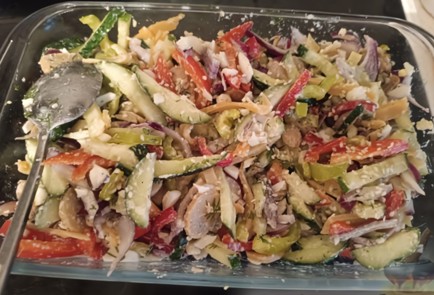 Фото шага рецепта Салат с кальмарами 174752 шаг 7  