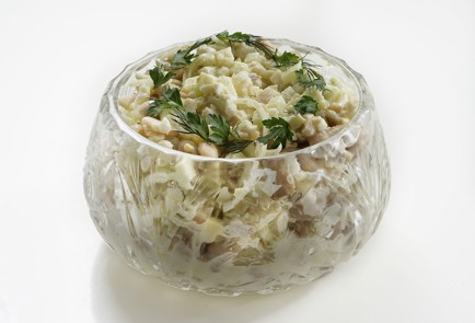 Фото шага рецепта Салат с минтаем и яблоком 152999 шаг 10  