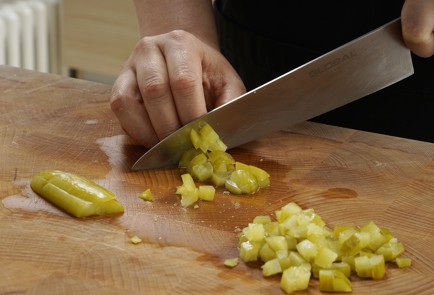 Фото шага рецепта Салат с минтаем и яблоком 152999 шаг 6  