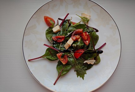 Фото шага рецепта Салат с помидорами черри и моцареллой 186703 шаг 10  