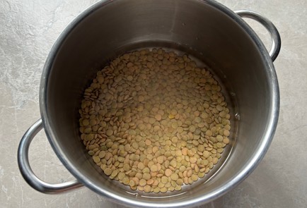 Фото шага рецепта Салат с тунцом и чечевицей 174242 шаг 2  