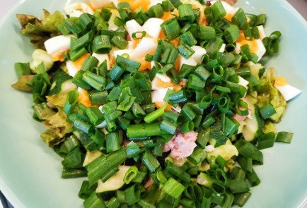 Фото шага рецепта Салат с тунцом и яйцом 186545 шаг 10  