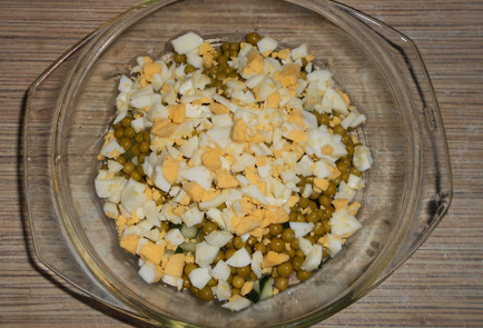 Фото шага рецепта Салат с зеленым горохом и курицей 152120 шаг 4  