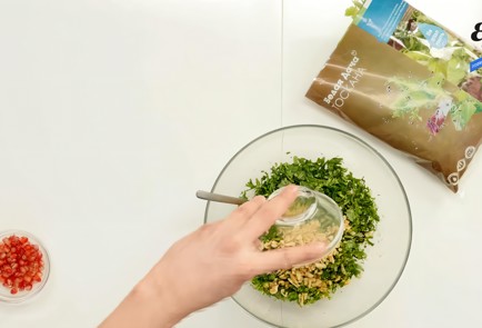 Фото шага рецепта Салат с жареным баклажаном и перцем 92266 шаг 6  