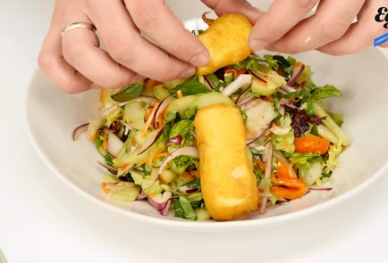 Фото шага рецепта Салат с жареным тофу и кунжутом 92166 шаг 7  