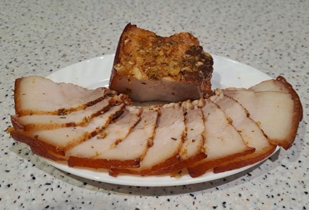 Фото шага рецепта Сало варенное в луковой шелухе 188252 шаг 17