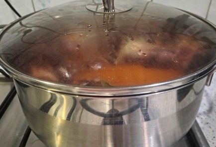 Фото шага рецепта Сало варенное в луковой шелухе 188252 шаг 9