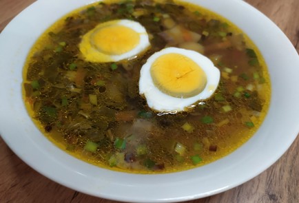 Фото шага рецепта Щавелевый суп с яйцом 189082 шаг 10  