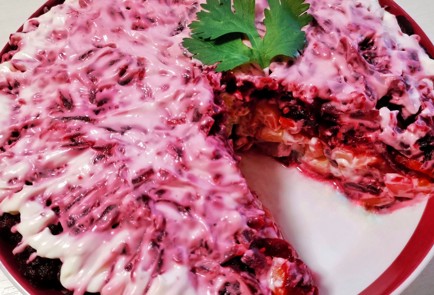 Фото шага рецепта Селедка под шубой 175377 шаг 14  